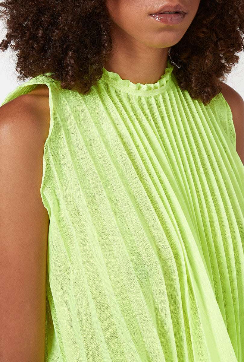 CIRCUS HOTEL - Потници - Neon Lurex Pleated Top - Love|Labels