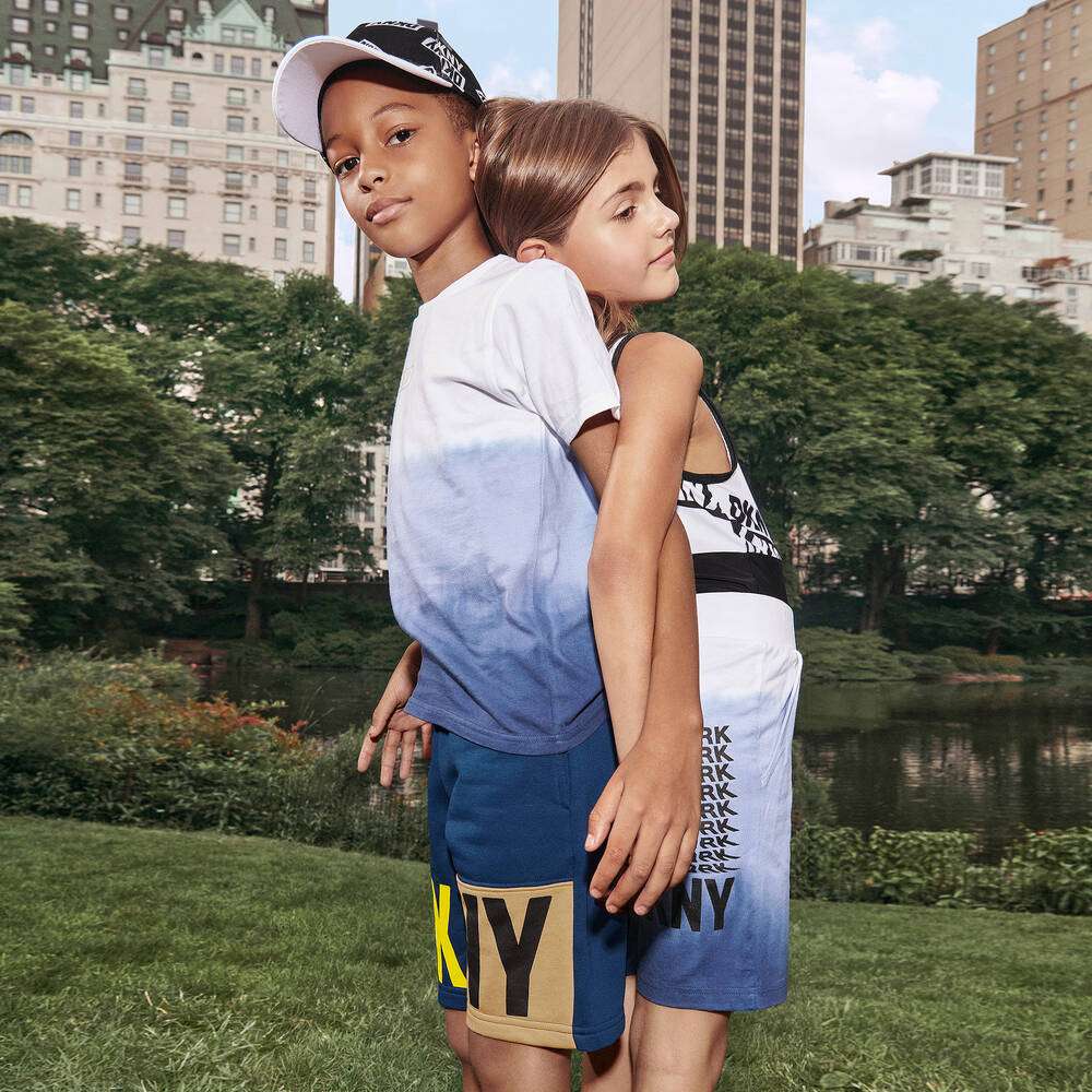 DKNY - Шорти - Blue Cotton Logo Shorts - Love|Labels