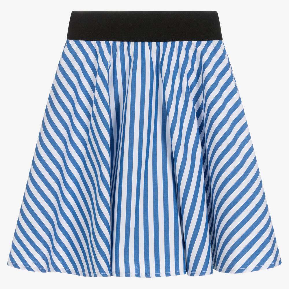 DKNY - Поли - Blue Striped Cotton Skirt - Love|Labels