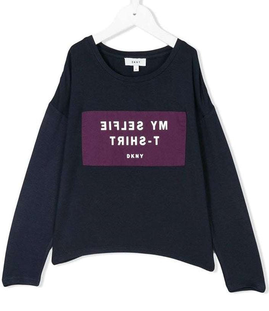 DKNY - Блузи - Dark Blue Long - Sleeve T-Shirt - Love|Labels