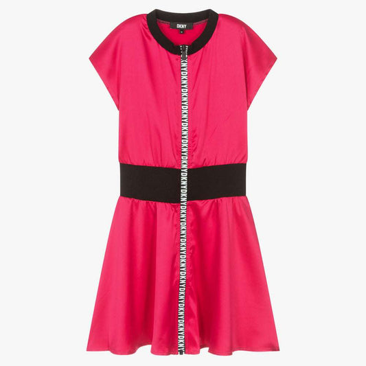 DKNY - Рокли - Girls Pink Satin Dress - Love|Labels