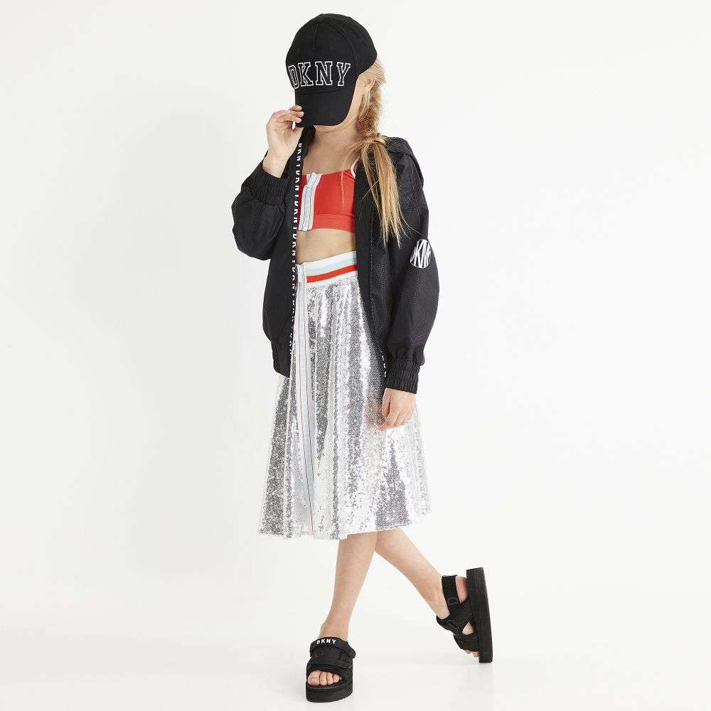 Silver Sequin Skirt