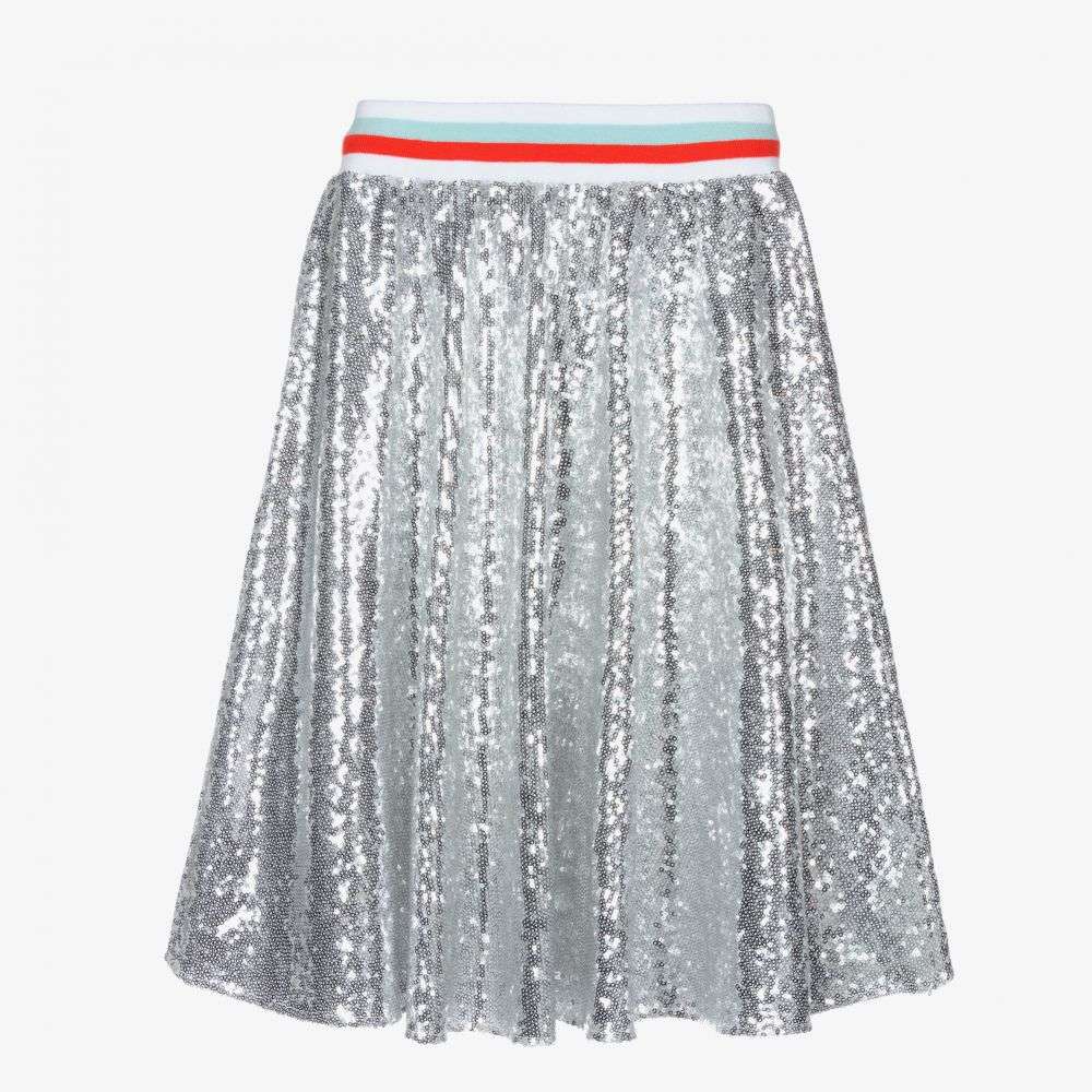 Silver Sequin Skirt