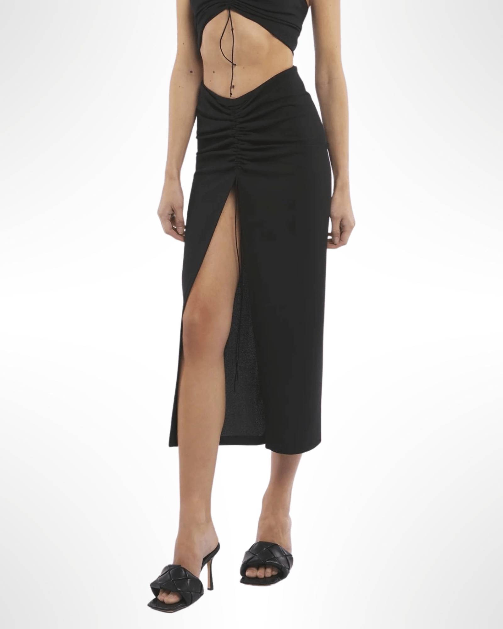 FORTE DEI MARMI COUTURE - Поли - Black Coulisse Skirt - Love|Labels