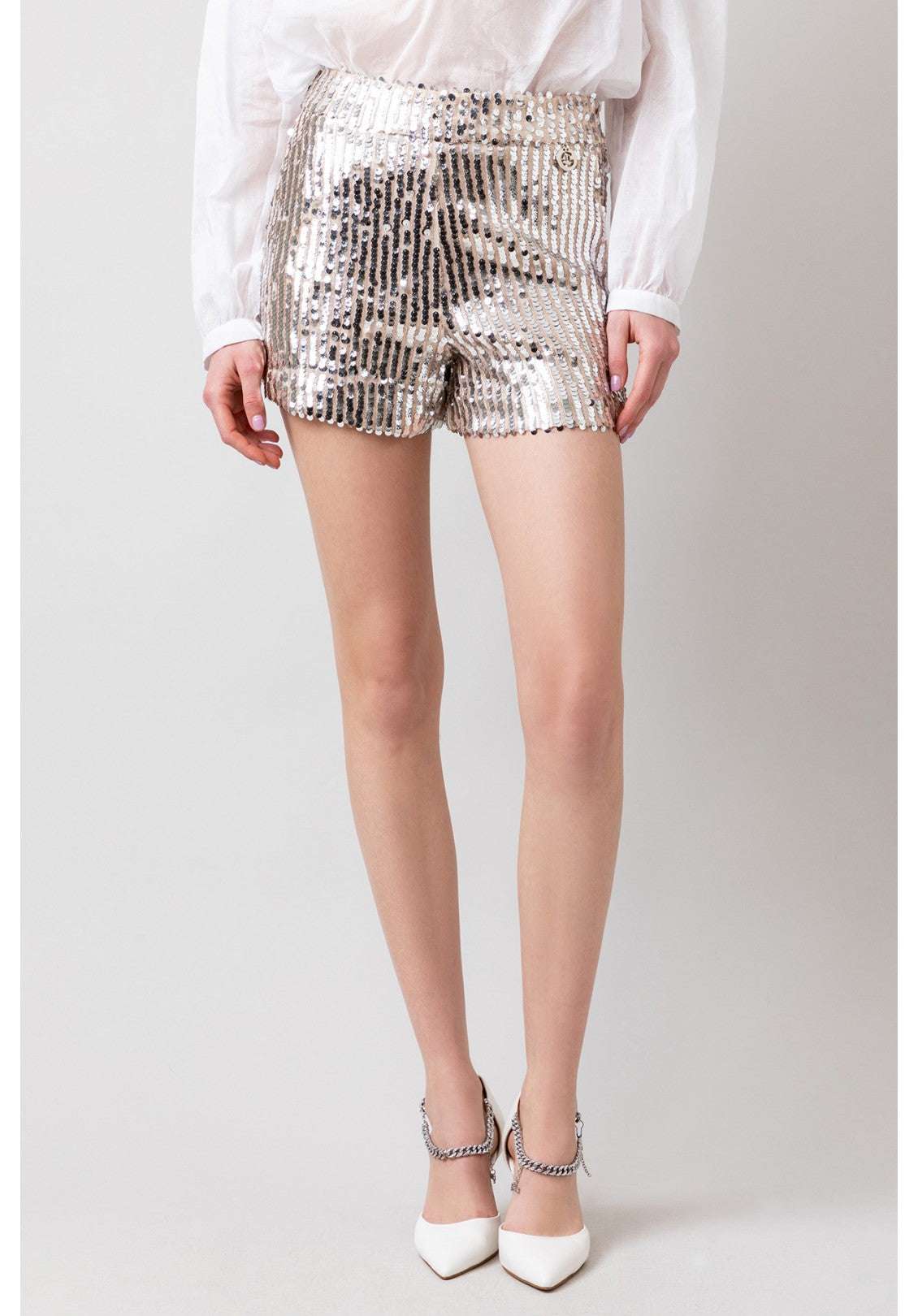 Gaelle PARIS - Шорти - Gold Sequins Shorts - Love|Labels