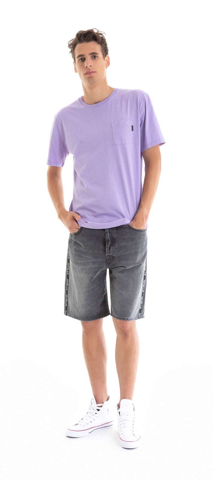 Gaelle PARIS - Шорти - Grey Denim Shorts - Love|Labels