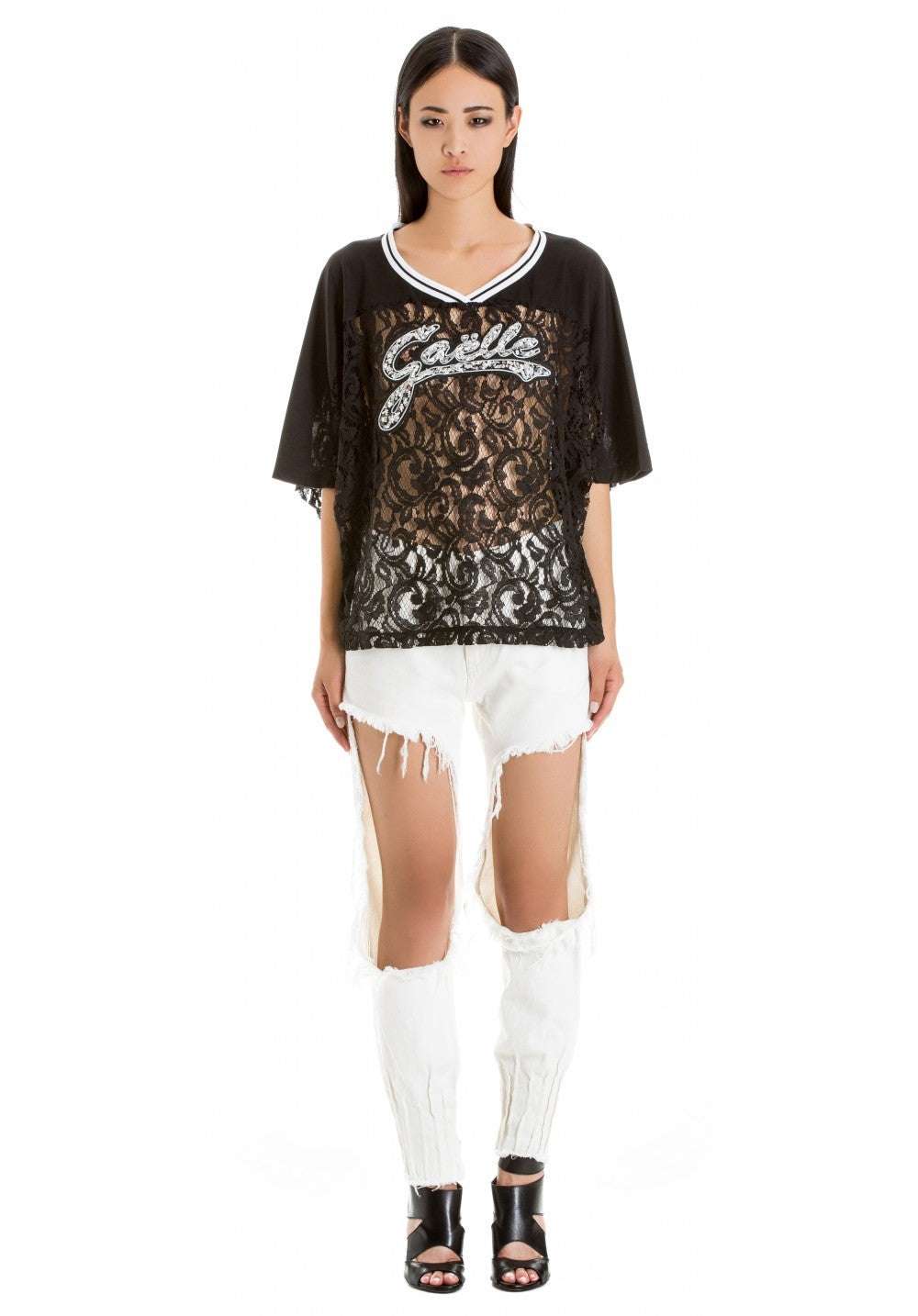 Gaelle PARIS - Деним - White Ripped Jeans - Love|Labels
