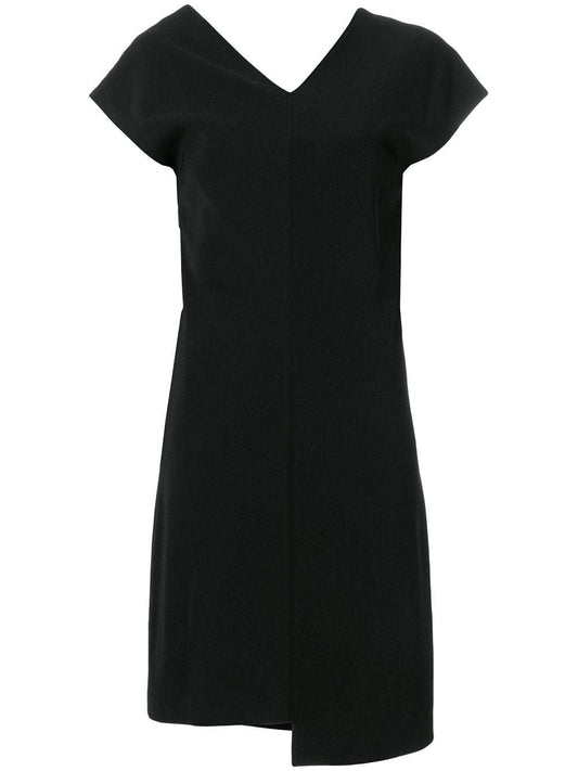 Helmut Lang - Рокли - Black Asymmetric Short - Sleeve Dress - Love|Labels