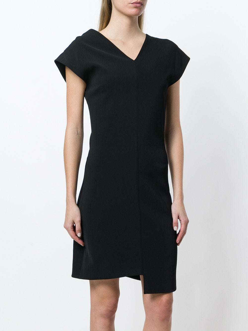 Helmut Lang - Рокли - Black Asymmetric Short - Sleeve Dress - Love|Labels