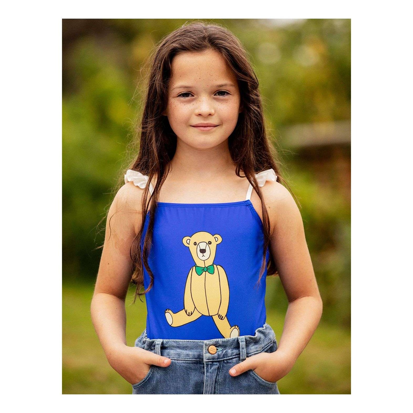 Mini Rodini - Бански - Blue Print Swimsuit - Love|Labels