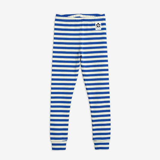 Mini Rodini - Клинове - Blue Stripe Ribbed Leggings - Love|Labels