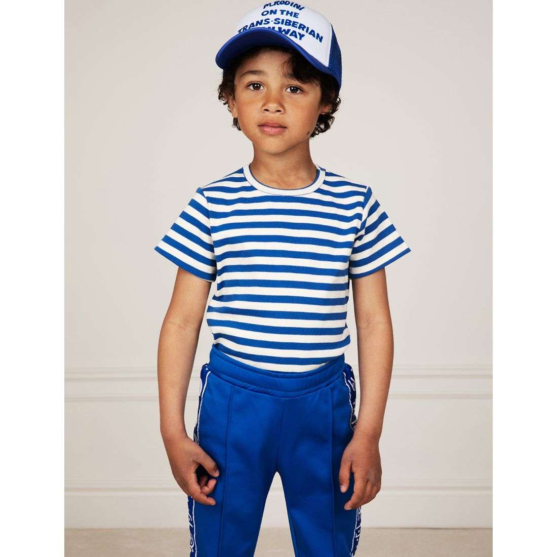 Mini Rodini - Тениски - Blue Stripe Ribbed T-Shirt - Love|Labels