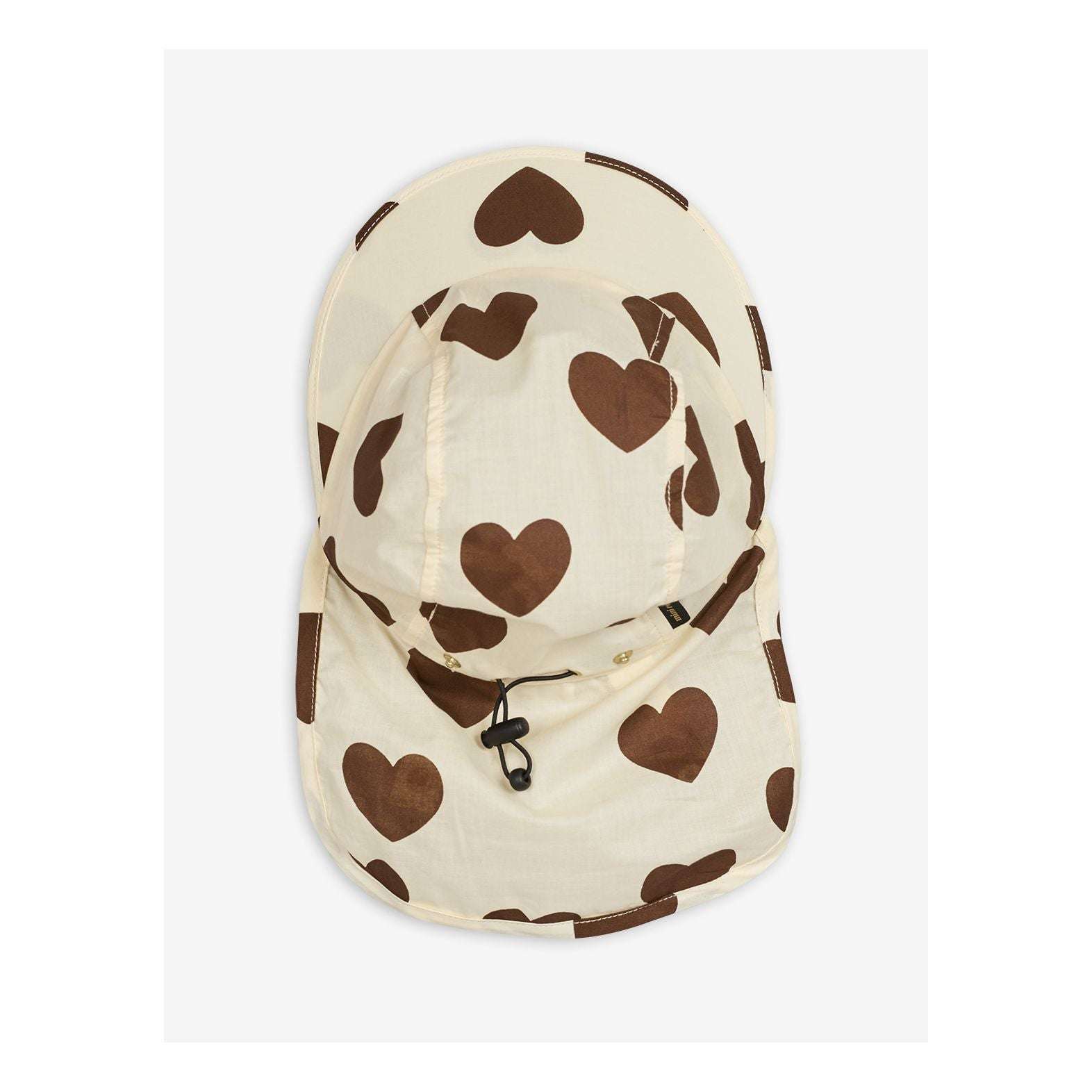 Mini Rodini - Аксесоари - Шапки - Brown Hearts Hat - Love|Labels