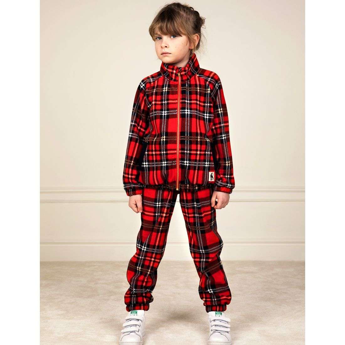 Mini Rodini - Панталони - Red Polar Checked Pants - Love|Labels