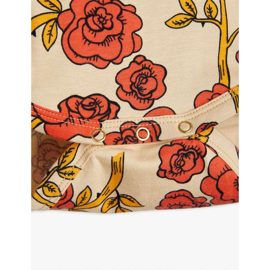 Mini Rodini - Ромпери - Roses Wrap Bodysuit Red - Love|Labels