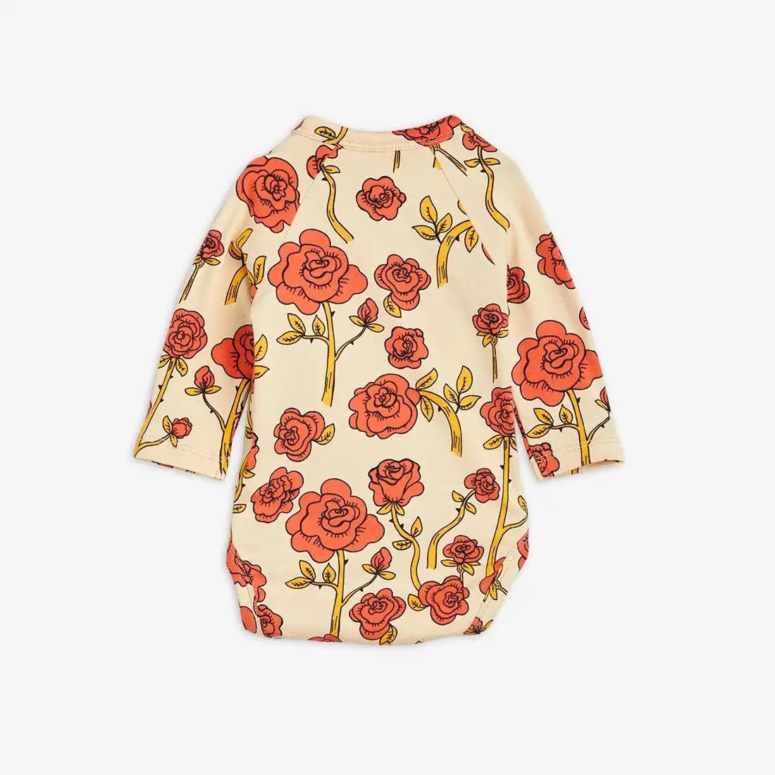 Mini Rodini - Ромпери - Roses Wrap Bodysuit Red - Love|Labels