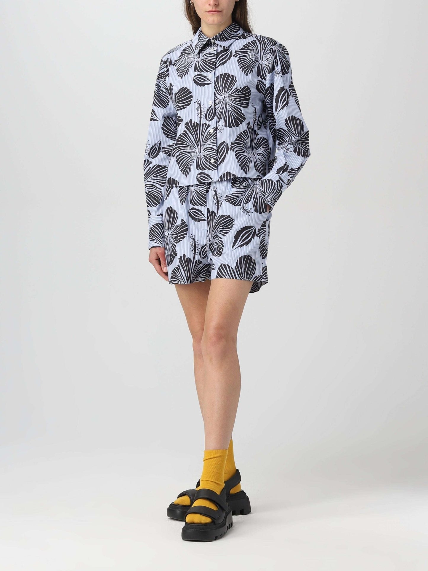 MSGM - Шорти - Blue Printed Shorts - Love|Labels