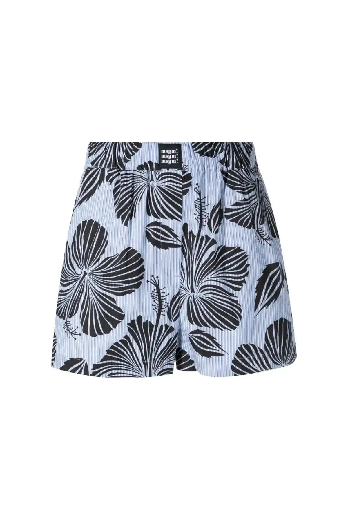 MSGM - Шорти - Blue Printed Shorts - Love|Labels