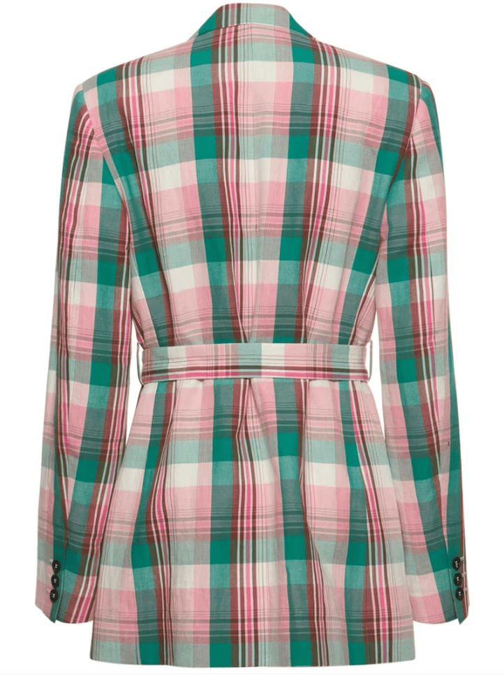 MSGM - Сака - Cotton & Linen Check Blazer - Love|Labels