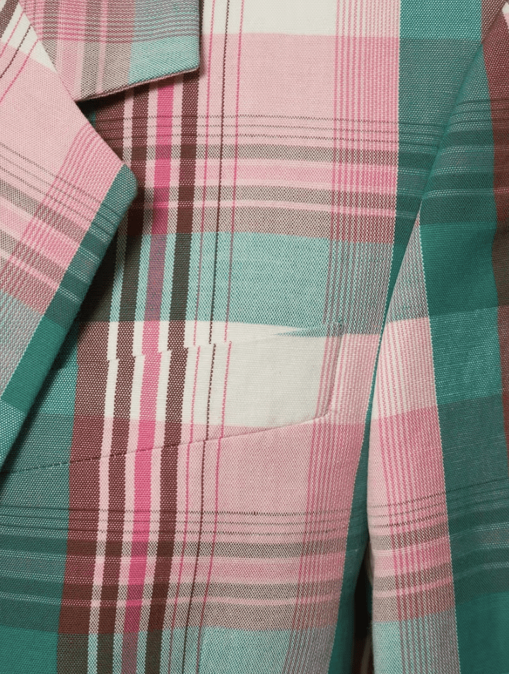 MSGM - Сака - Cotton & Linen Check Blazer - Love|Labels
