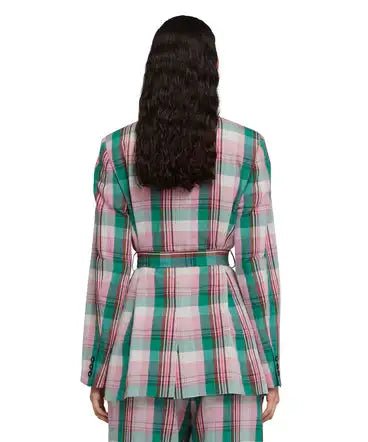 MSGM - Сака - Cotton & Linen Check Blazer - Love|Labels