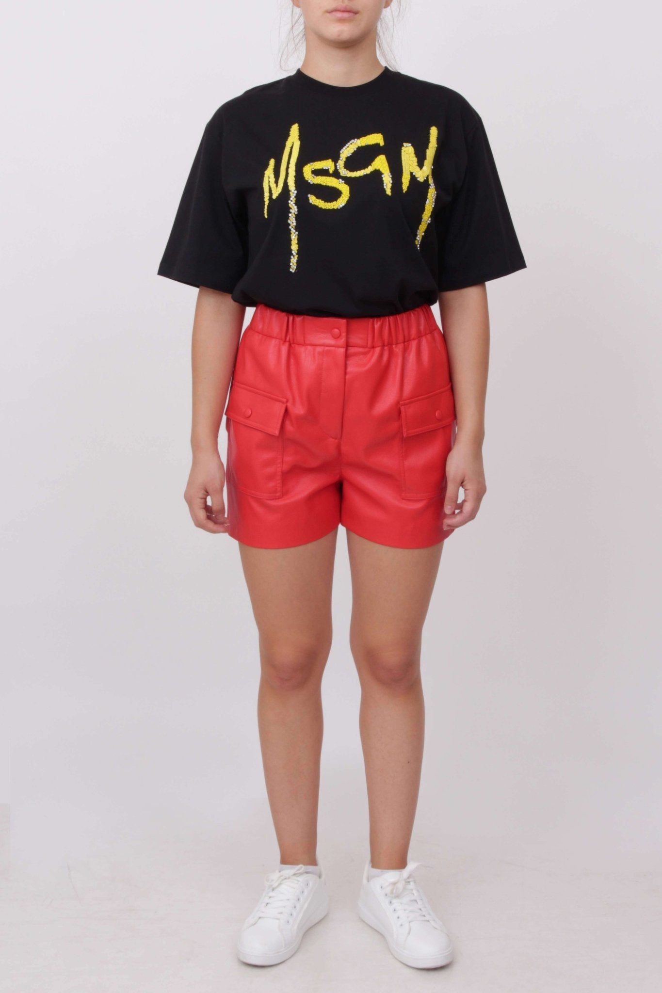 MSGM - Шорти - Faux - Leather Shorts - Love|Labels