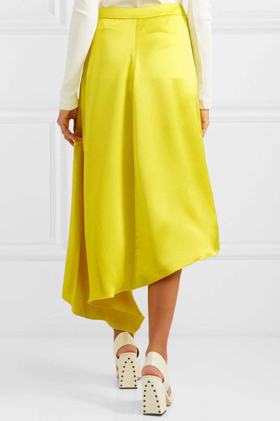 MSGM - Поли - Neon Asymmetric Midi Skirt - Love|Labels