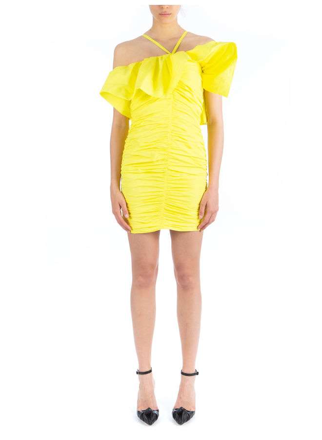 MSGM - Рокли - Ruched Ruffle - Trim Mini Dress - Love|Labels