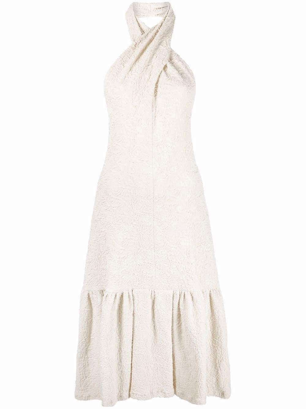 MSGM - Рокли - Textured Midi Halterneck Dress - Love|Labels