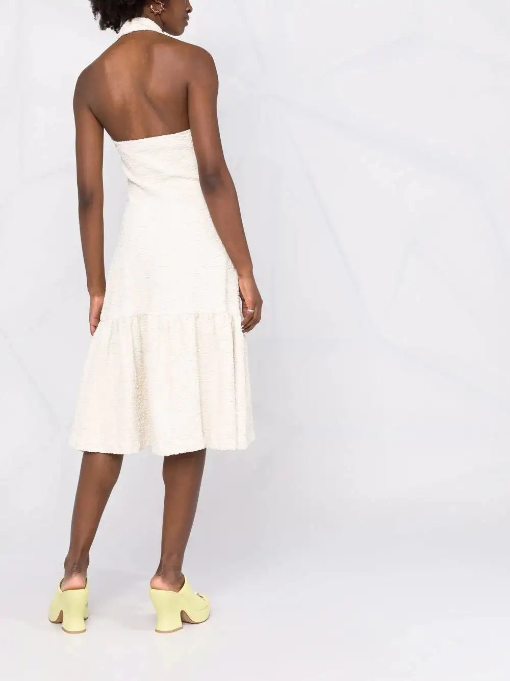 MSGM - Рокли - Textured Midi Halterneck Dress - Love|Labels