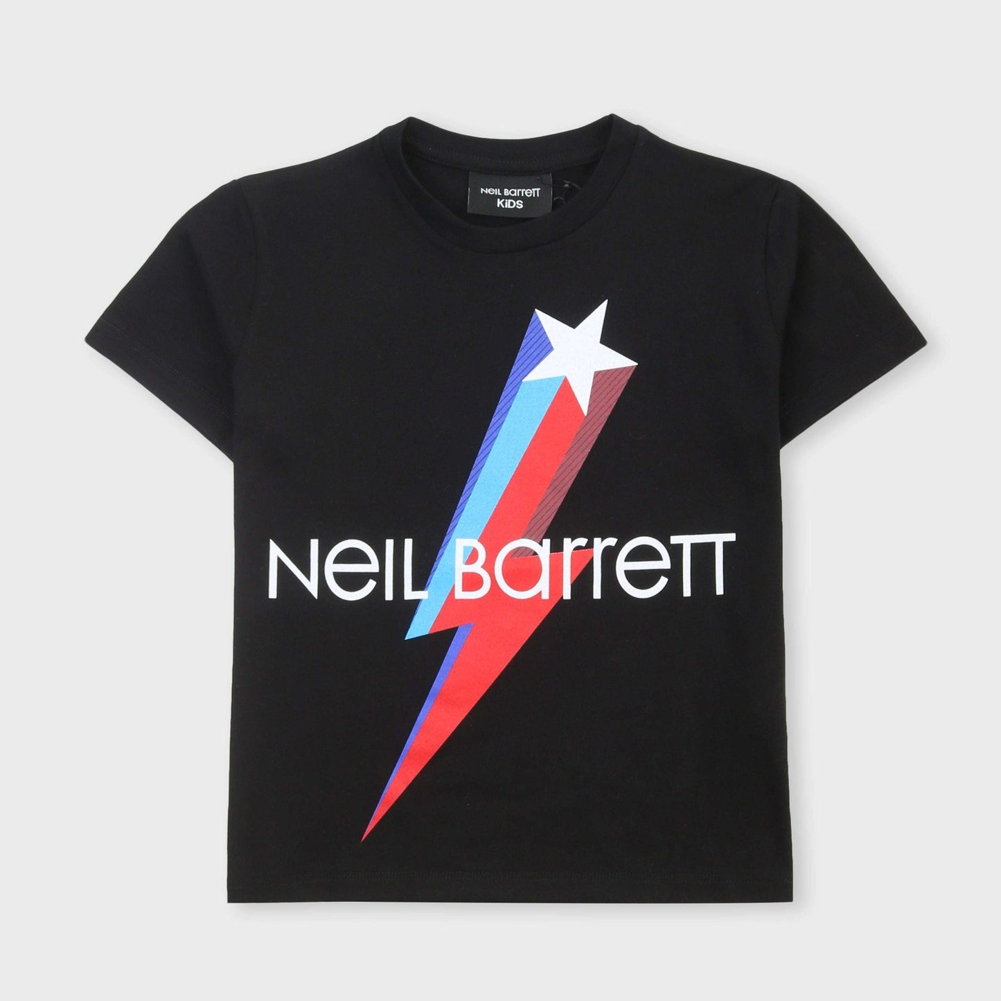 Neil Barrett Kids - Тениски - Black Thunderbolt T-Shirt - Love|Labels