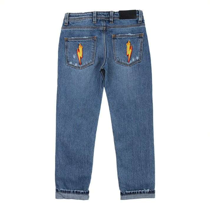 Neil Barrett Kids - Панталони - Blue Print Jeans - Love|Labels
