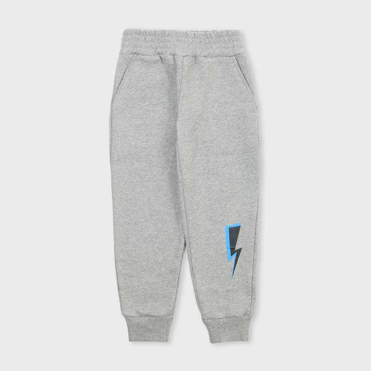 Neil Barrett Kids - Панталони - Lightning Bolt Track Pants Grey - Love|Labels