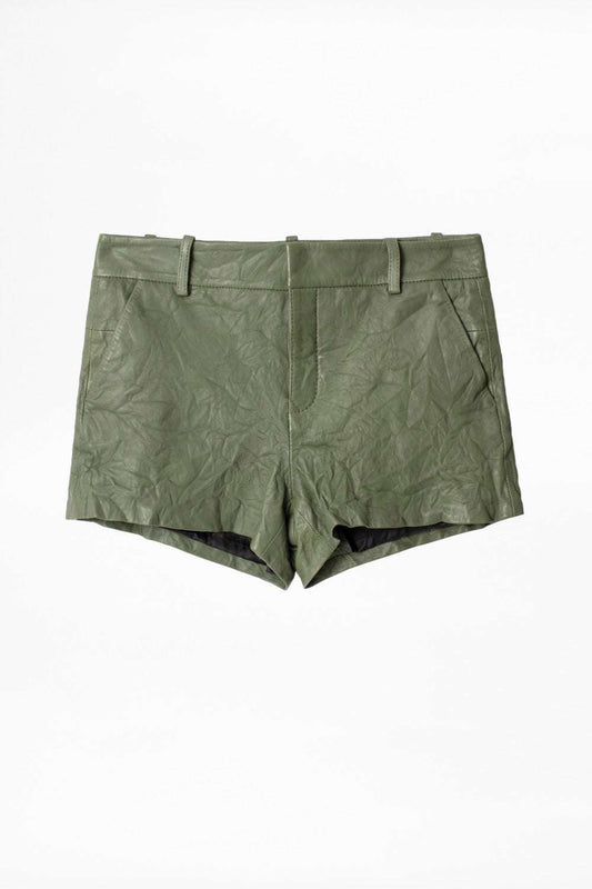 Zadig&Voltaire u0428u043eu0440u0442u0438 SIMIO CRINKLE LEATHER SHORTS