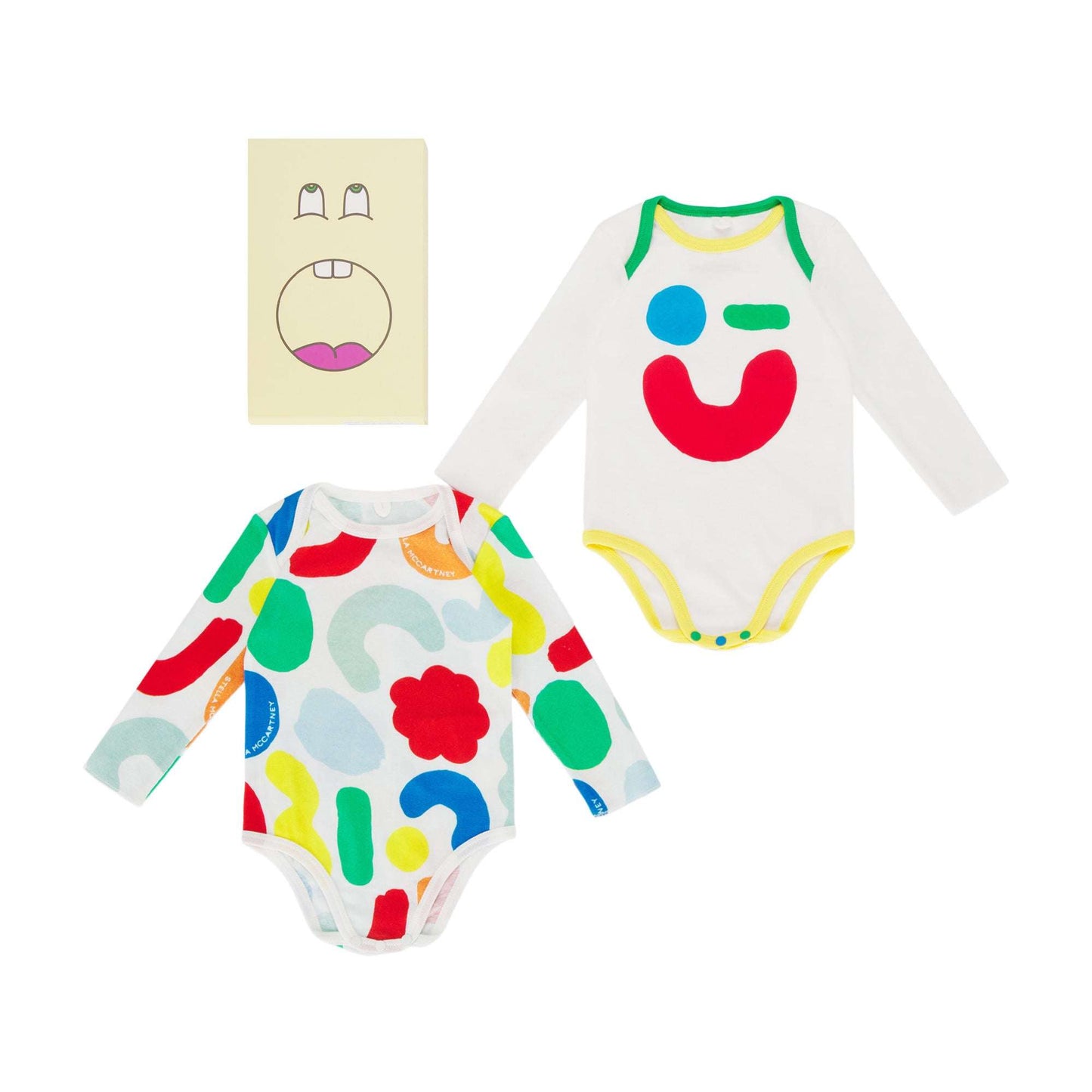Stella McCARTNEY Kids - Ромпери - Abstract Smile Print Bodysuit Set - Love|Labels
