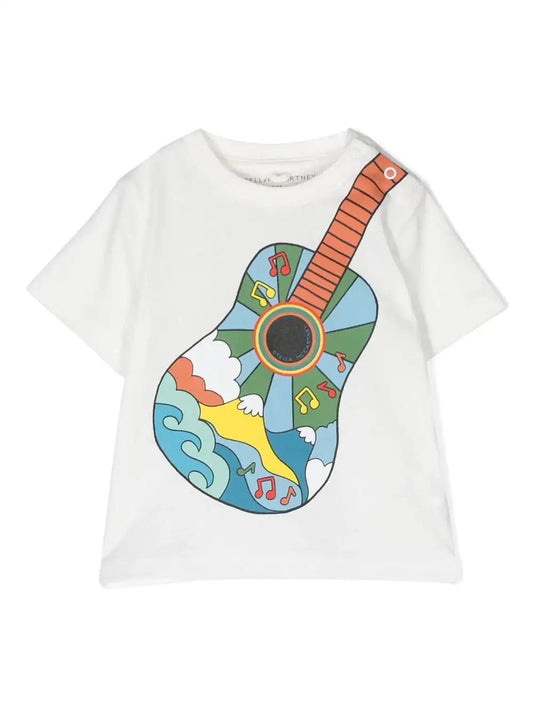 Stella McCARTNEY Kids - Тениски - Guitar - Print Cotton T-shirt - Love|Labels