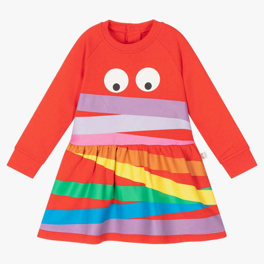 Stella McCARTNEY Kids - Рокли - Red Organic Cotton Dress - Love|Labels