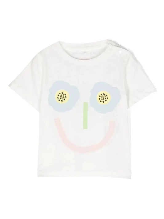 Stella McCARTNEY Kids - Тениски - Smiley - Print Cotton T-shirt - Love|Labels