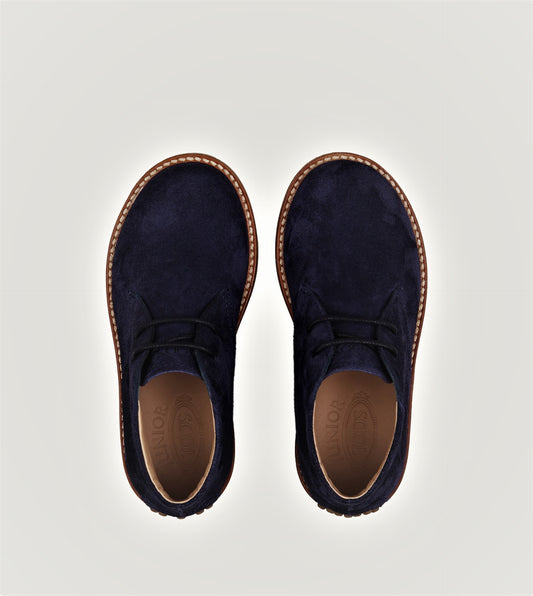 Dark Blue Suede Boots