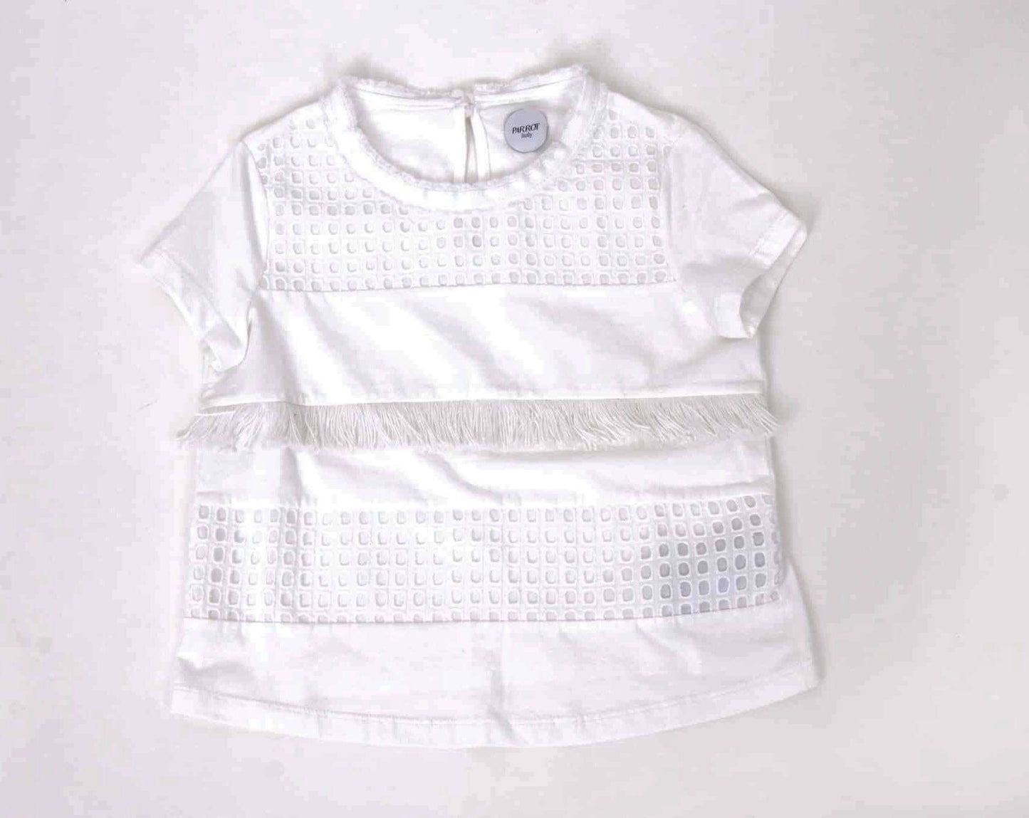White Fringed T-Shirt