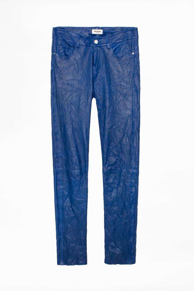 Zadig&Voltaire - Панталони - Blue Leather Pants - Love|Labels