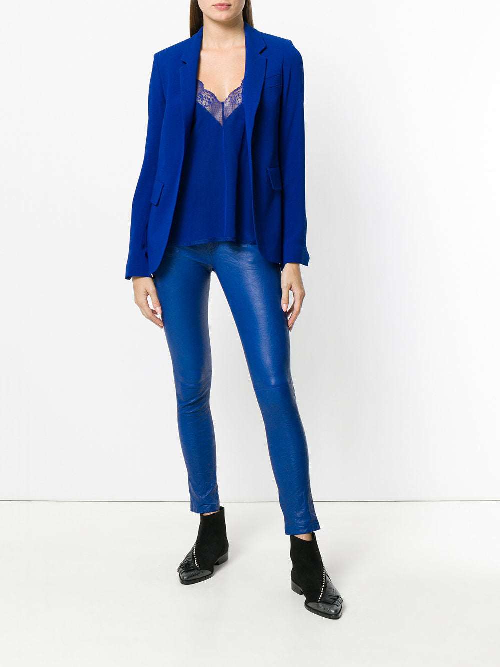 Zadig&Voltaire - Панталони - Blue Leather Pants - Love|Labels
