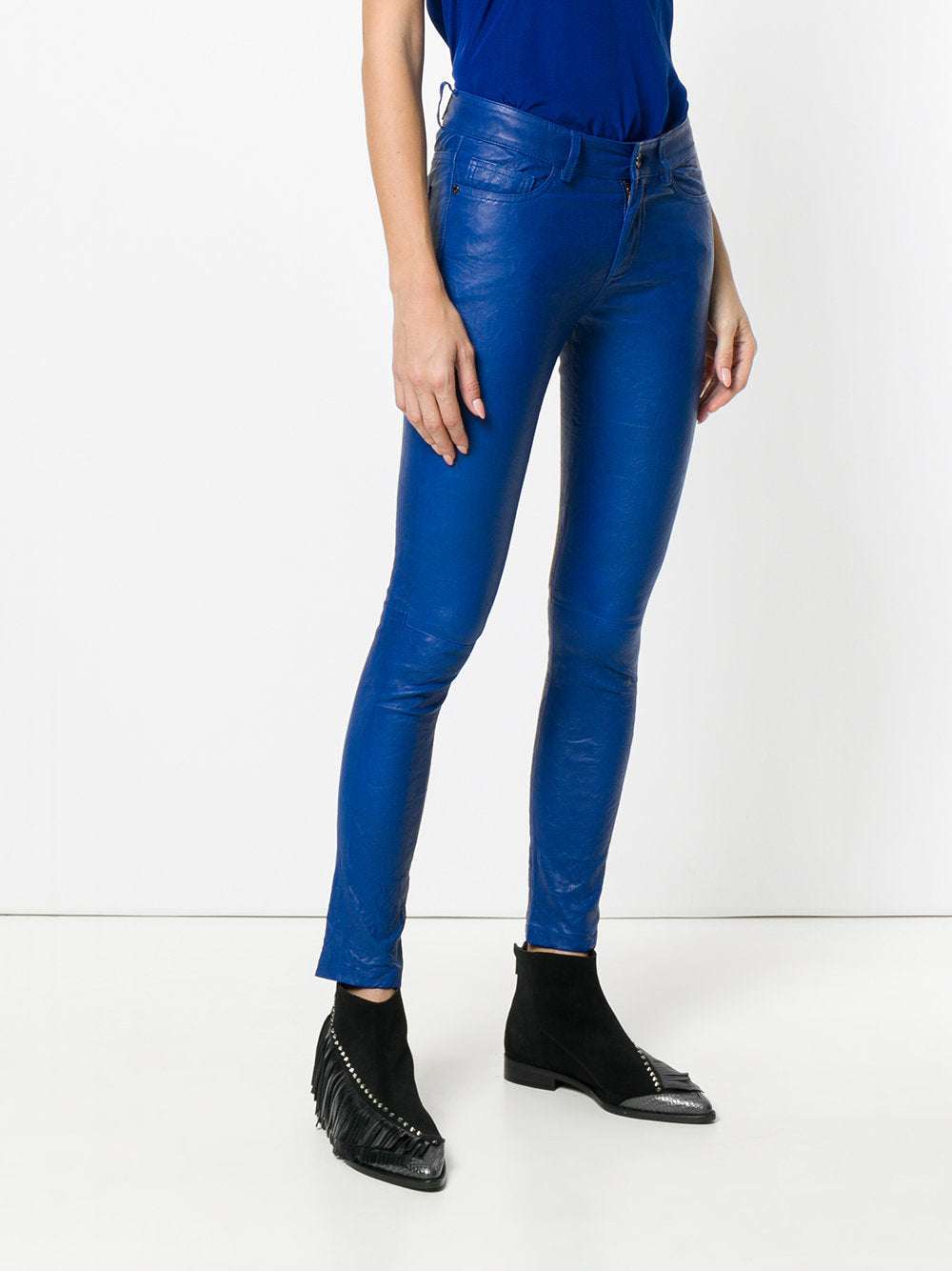 Zadig&Voltaire - Панталони - Blue Leather Pants - Love|Labels