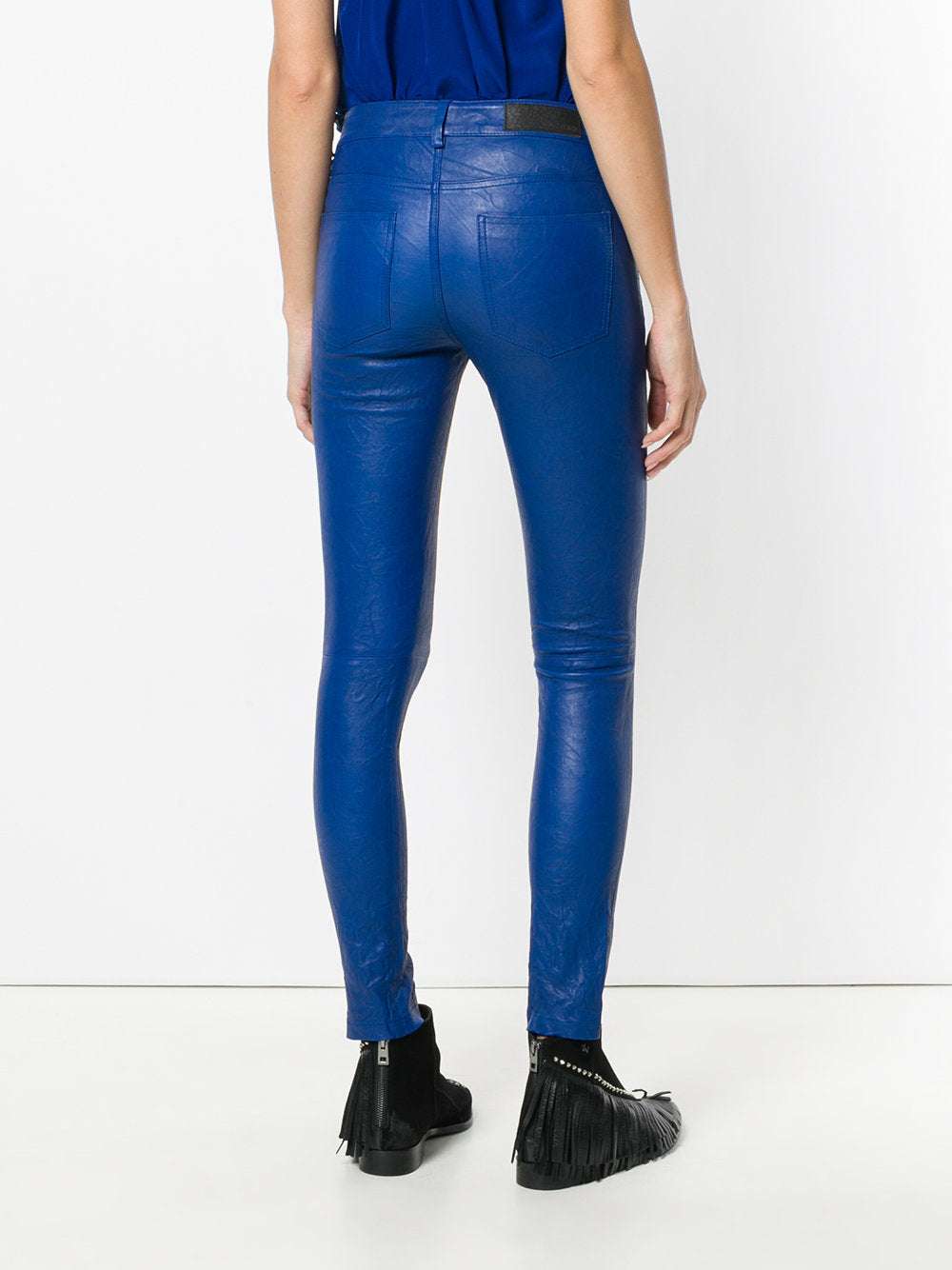Zadig&Voltaire - Панталони - Blue Leather Pants - Love|Labels