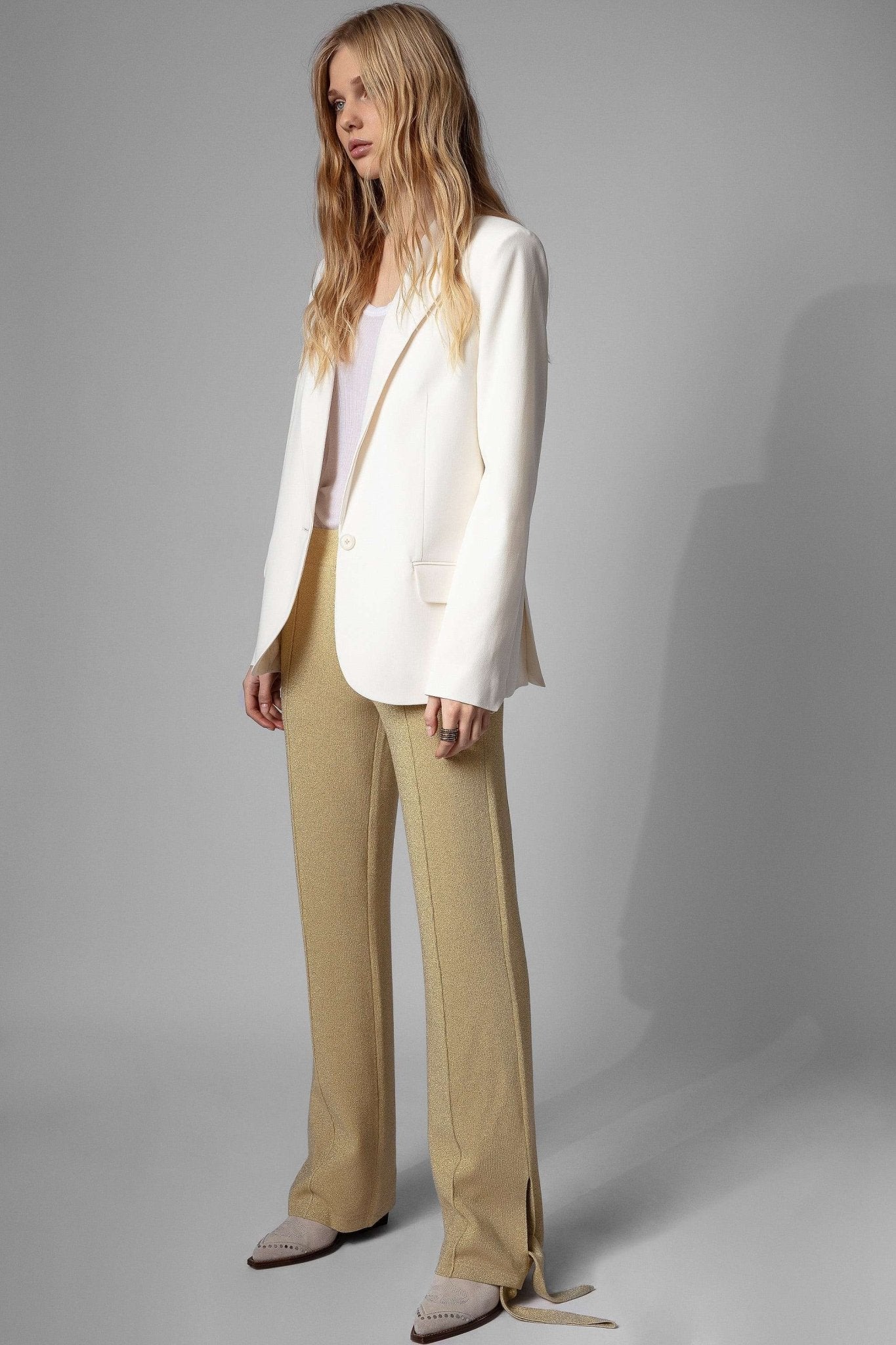 Zadig&Voltaire - Панталони - Gold Chill Lurex Pants - Love|Labels