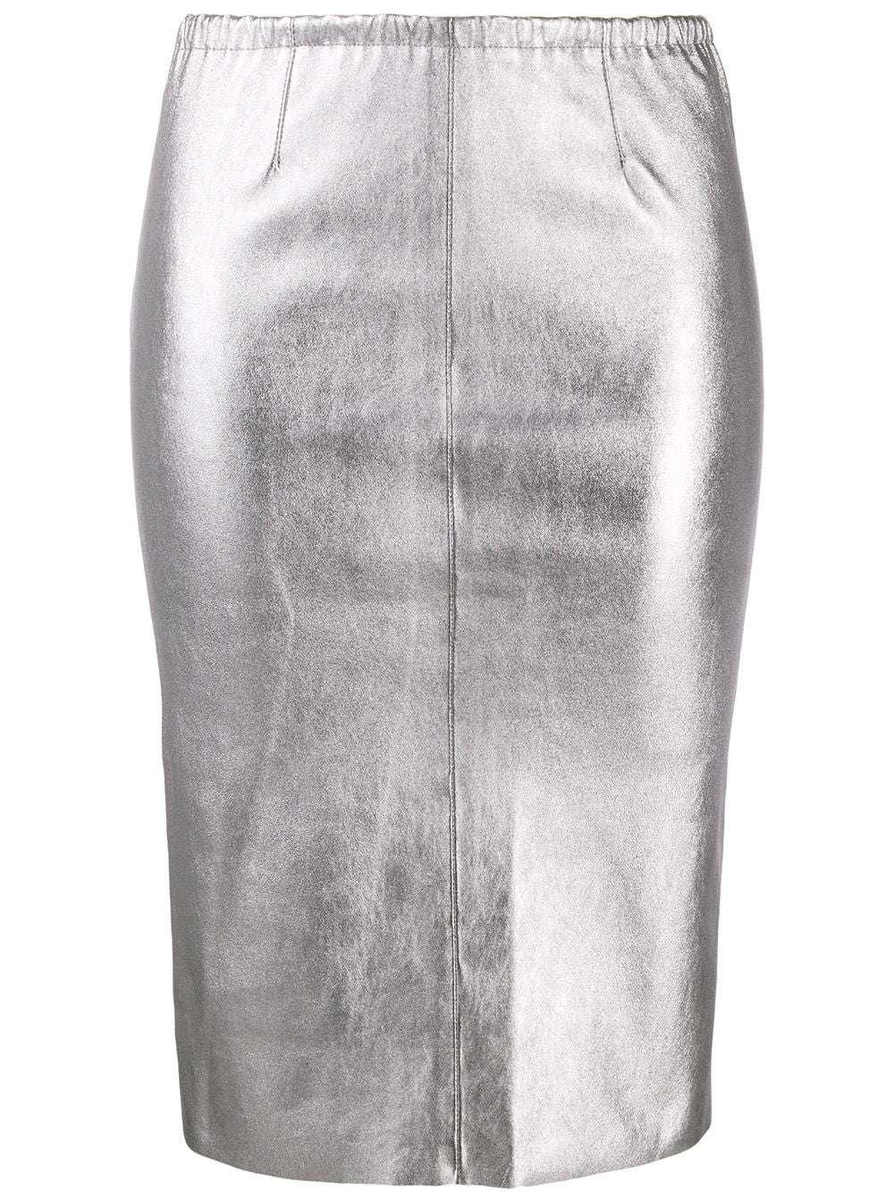 Zadig&Voltaire - Поли - Silver Leather Skirt - Love|Labels