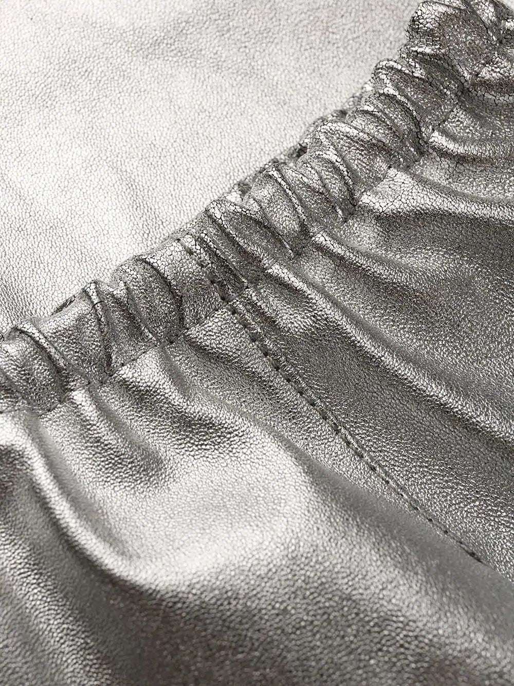 Zadig&Voltaire - Поли - Silver Leather Skirt - Love|Labels