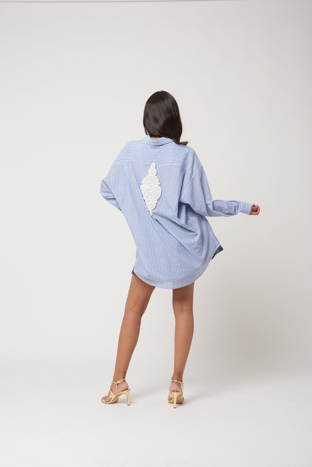 Pearls Blue Shirt