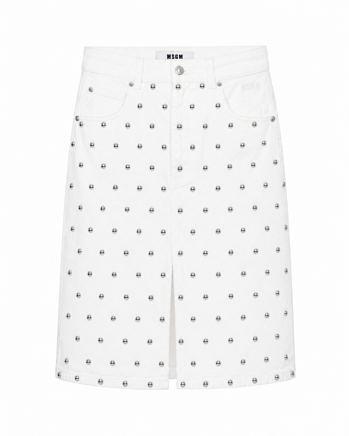 White Studded Skirt