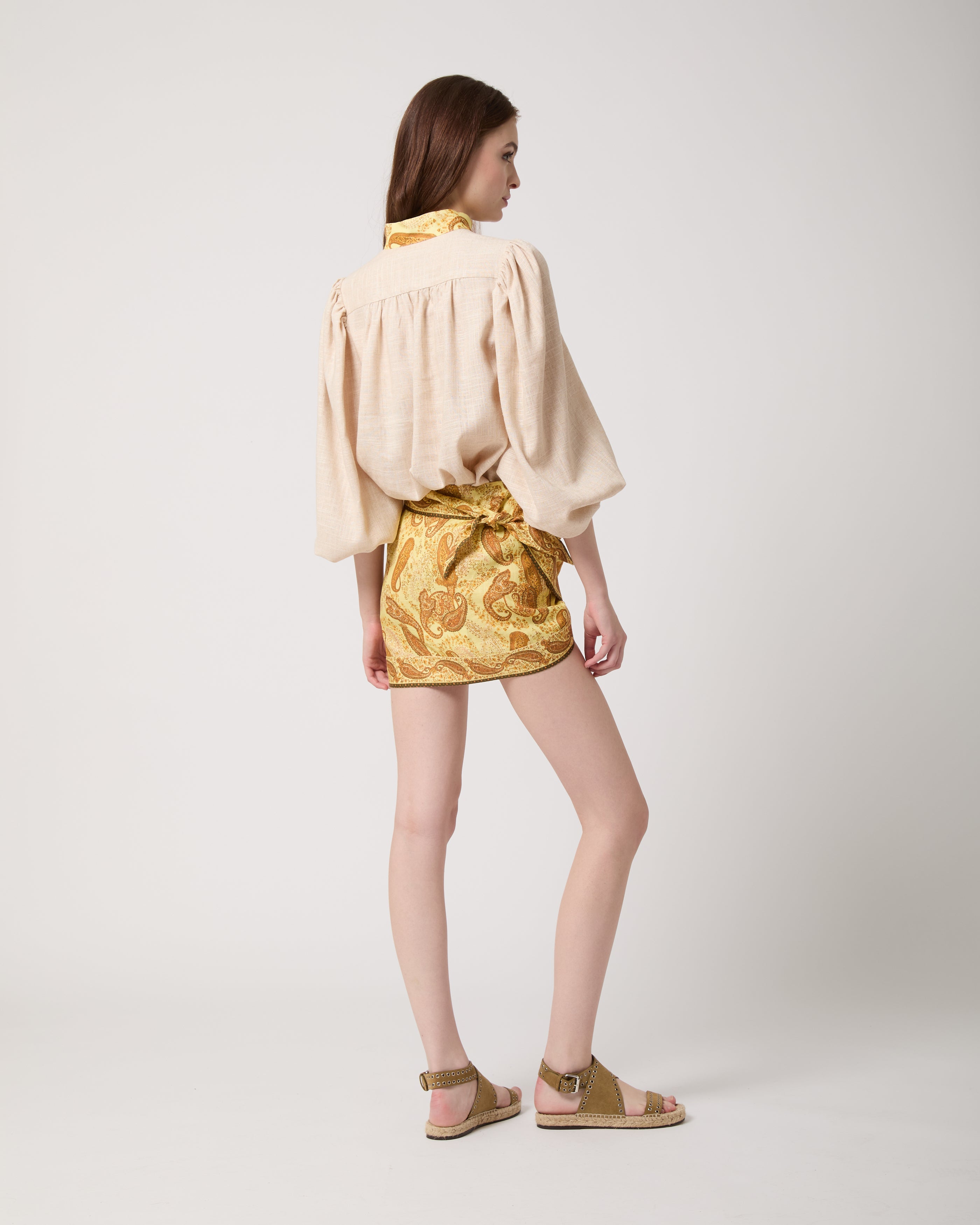 Yellow Bandana Mini Skirt